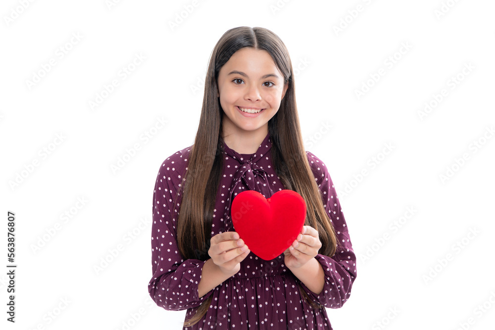 Young teenager child girl with heart shape. Happy Valentines Day. Love and pleasant feelings concept. Portrait of happy smiling teenage child girl. Young teenager child girl with heart shape. Happy Valentines Day. Love and pleasant feelings concept. Portrait of happy smiling teenage child girl.