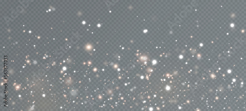 Light effect with glitter particles.Christmas dust.White sparks shine with special light.
