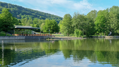 Echternacher See in Luxemburg im Sommer 