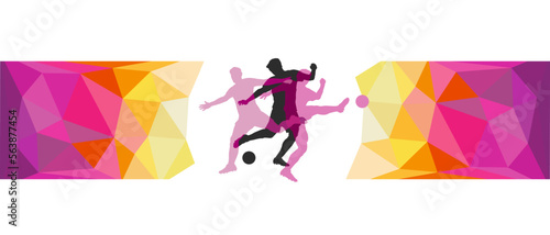 Socccer sport graphic for use as a template for flyer or for use in web design.