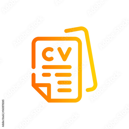 curriculum vitae gradient icon
