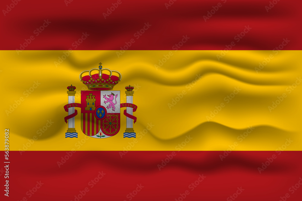 custom made wallpaper toronto digitalWaving flag of the country Spain. Vector illustration.