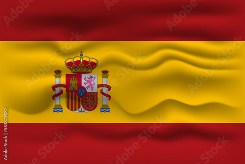 Wallpaper Mural Waving flag of the country Spain. Vector illustration. Torontodigital.ca