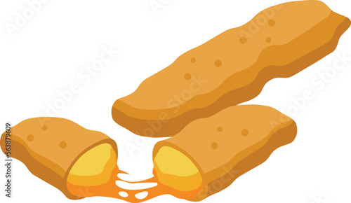 Fried cuisine icon isometric vector. Food cheese. Potato dish