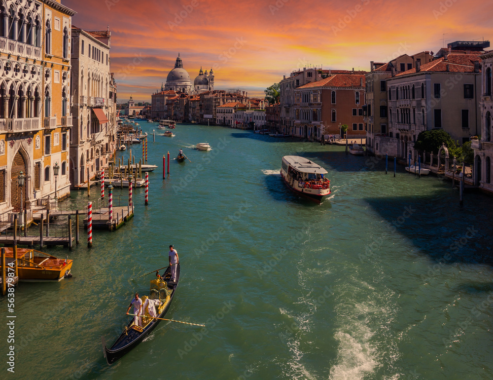 View of the Venice on a sunset
