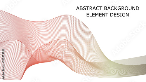 Futuristic abstract wave element for packaging or print design