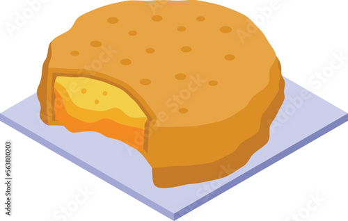 Meal potato icon isometric vector. Food cheese. Cooking gourmet