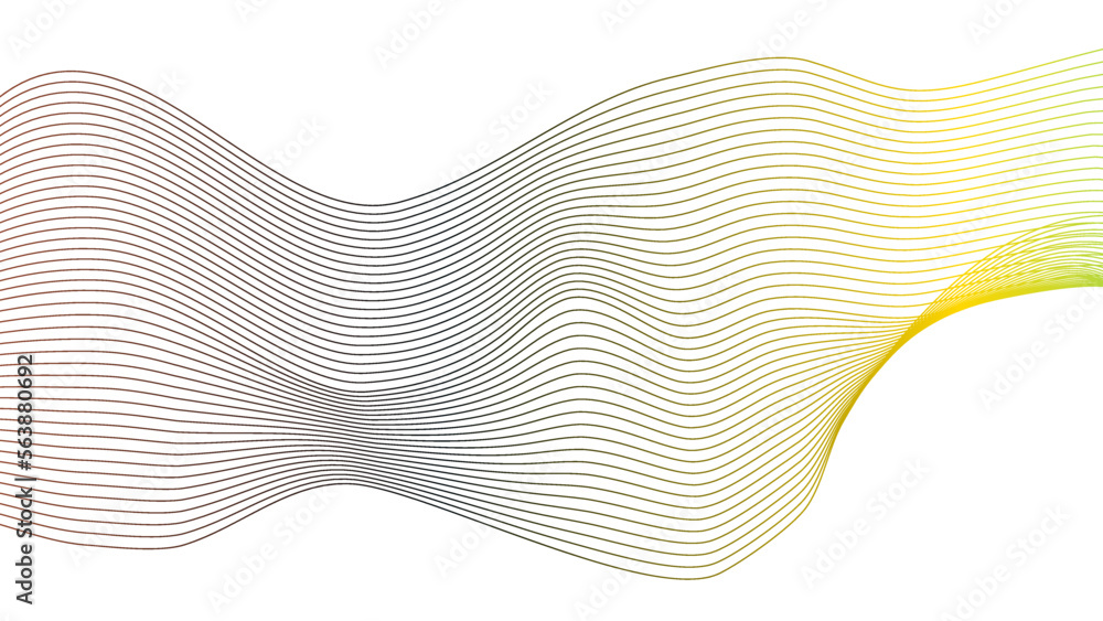 Smooth wavy stripe for abstract design compositions and visual elements