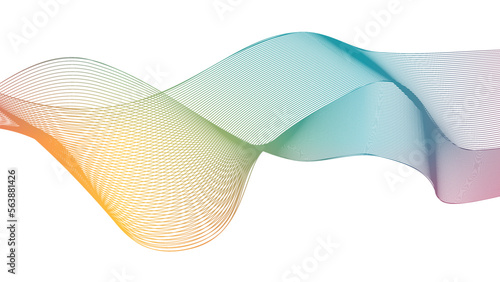Vector illustration of a dynamic abstract wave using blend tool techniques