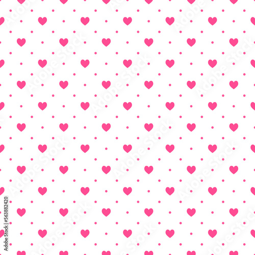 Heart pattern - seamless pink vector background