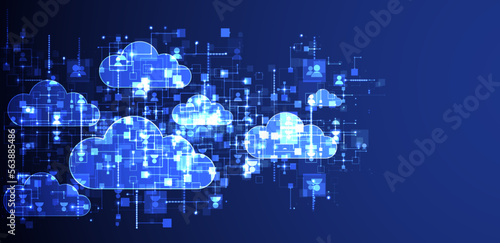 Social media vector background. Network concept with abstract clouds on it.