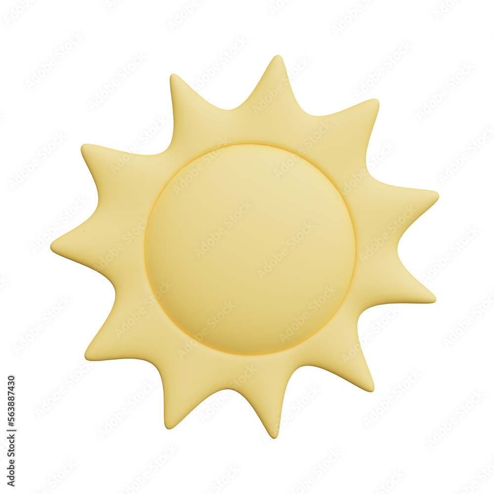Sun 3d realistic render vector icon. Sun 3d realistic render vector icon.