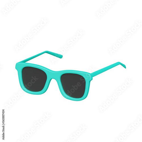 Sunglasses 3d realistic render vector icon.