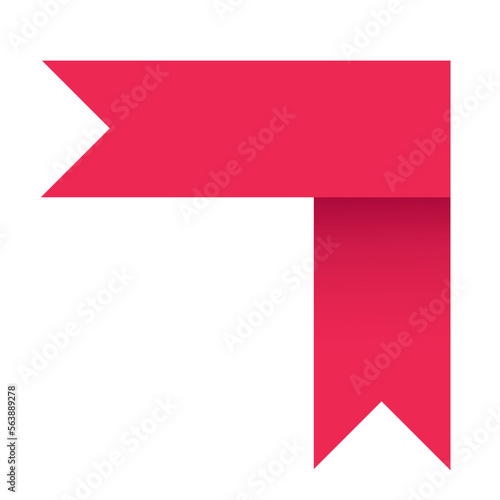 Bent pink ribbon