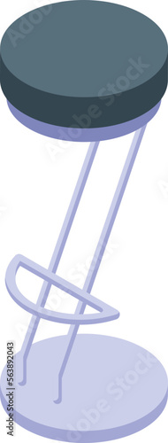 Seat bar stool icon isometric vector. Modern tall. Chair furniture
