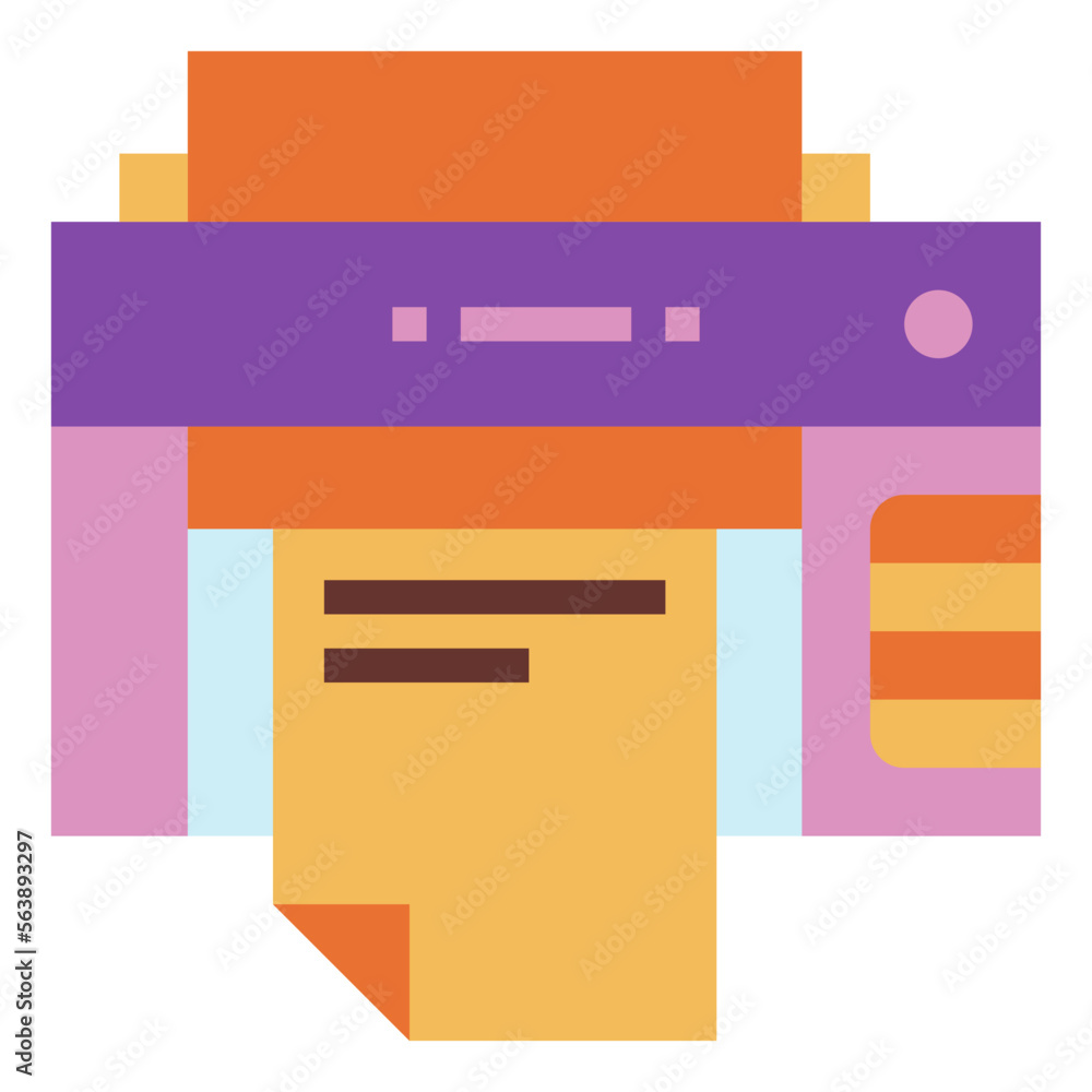 printer flat icon style