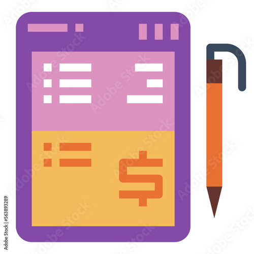 passbook flat icon style