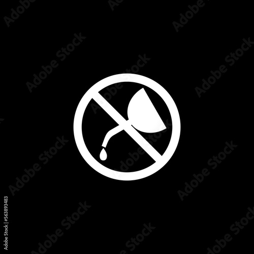 No oil heater icon icon isolated on black background.