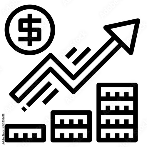 profits line icon style