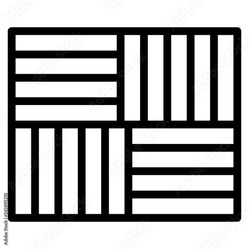 parquet line icon style
