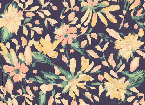 seamless floral pattern. AI generated. flower wallpaper. flower backdrop. floral concept.