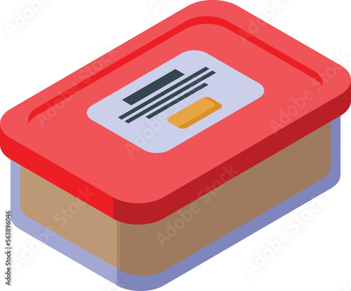 Halva box icon isometric vector. Sweet halwa. Sunflower nougat