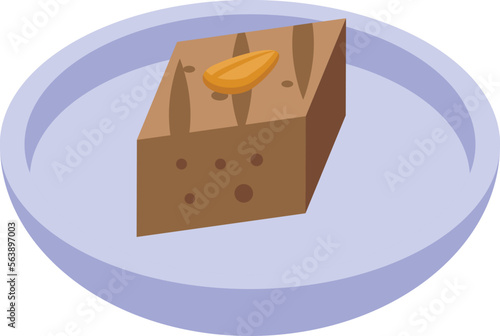 Home halva icon isometric vector. Food halwa. Traditional halva