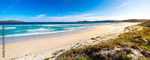 panorama of the coastline and paradise beaches in esperance, western australia; a beautiful bays with clean white sand and turquoise water