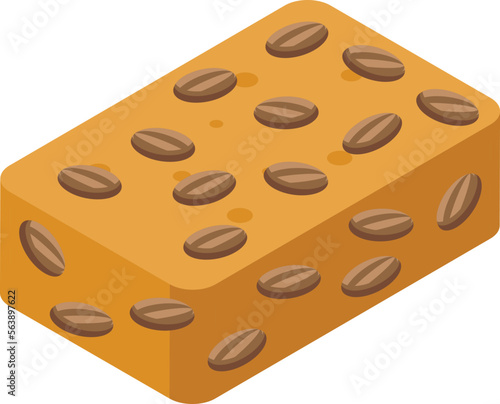 Halva icon isometric vector. Sweet halva. Chalva food