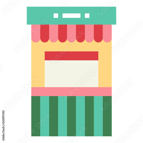 ticket office flat icon style