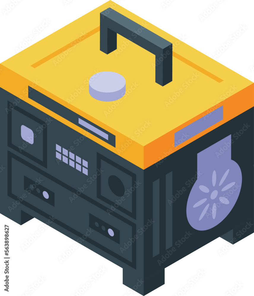 Engine generator icon isometric vector. Power energy. Industrial gas Engine generator icon isometric vector. Power energy. Industrial gas