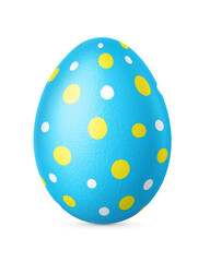 Handmade Easter egg isolated on a white