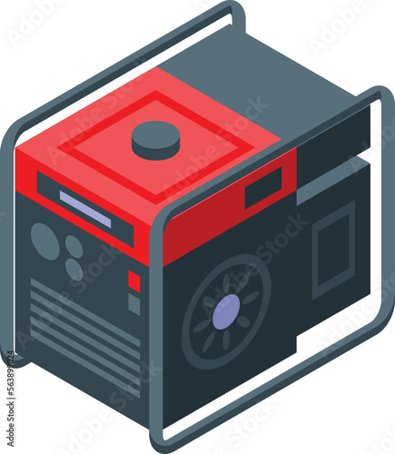 Petrol generator icon isometric vector. Industrial equipment. Portable gasoline
