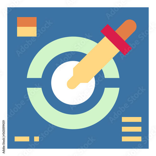 pipette flat icon style