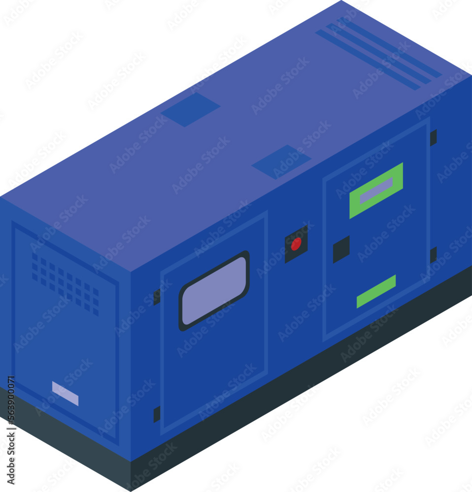 custom made wallpaper toronto digitalBlue generator icon isometric vector. Power energy. Industrial engine
