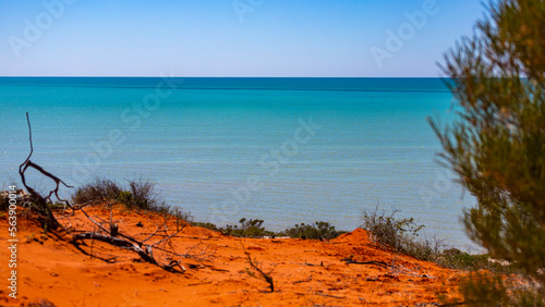 Photography panorama of shark bay in francois peron national park near monkey mia in western