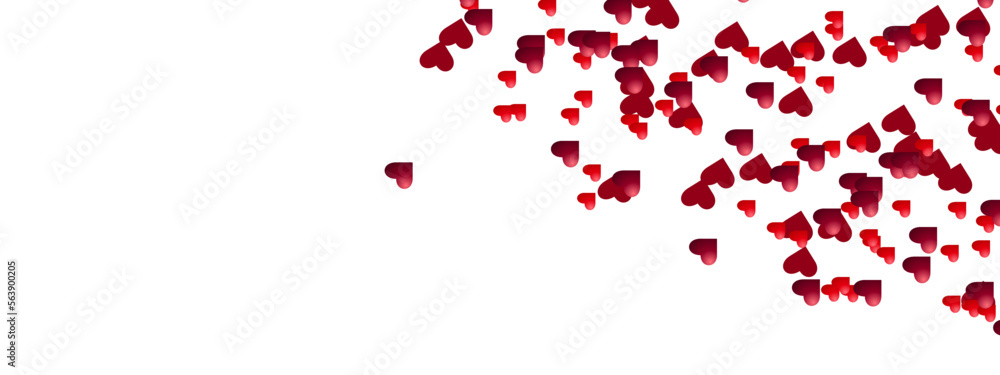 Valentine's day background with beautiful red hearts on white background. Vector illustration Valentine's day background with beautiful red hearts on white background. Vector illustration