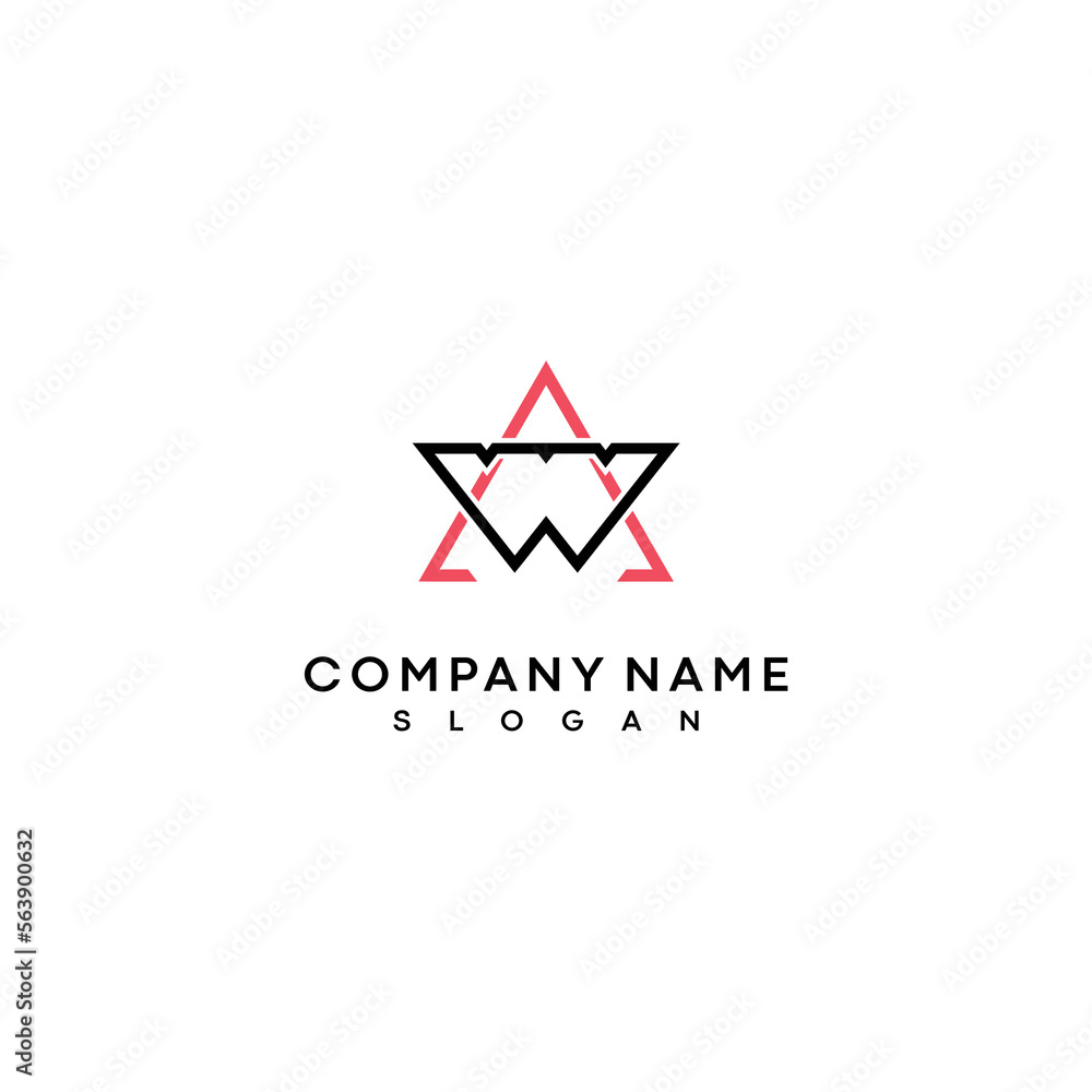 last WA letter logo design with creative concept in thin line style last WA letter logo design with creative concept in thin line style