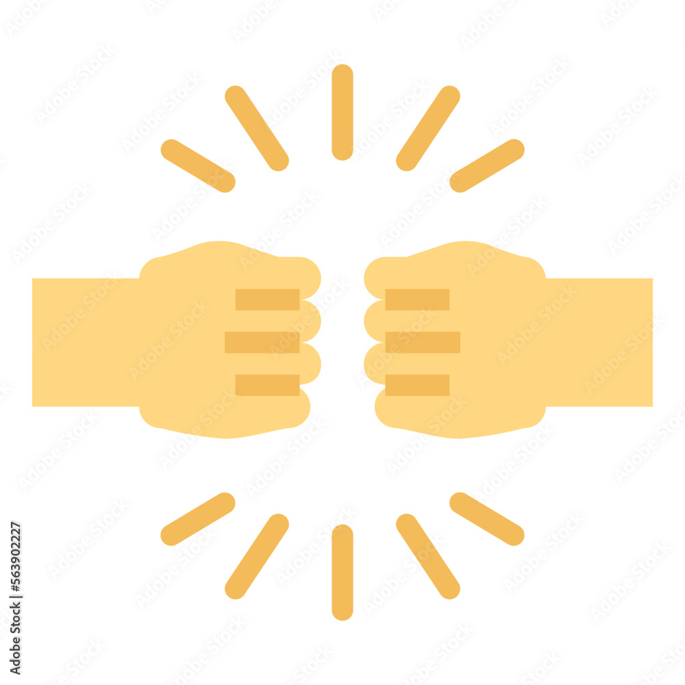 Fototapeta premium punch flat icon style