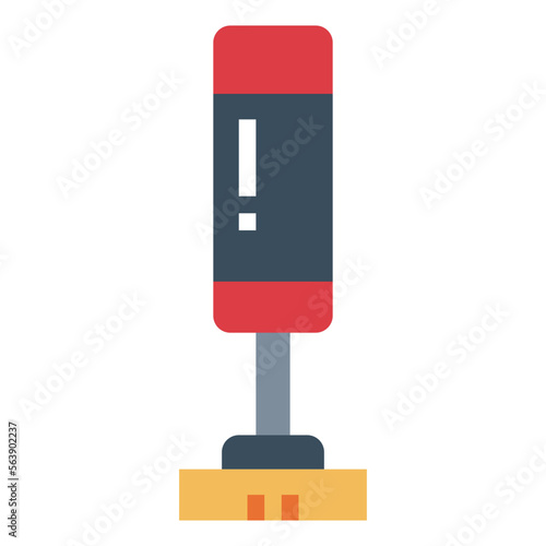 punching bag flat icon style