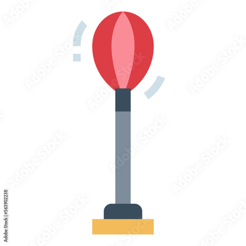 punching ball flat icon style