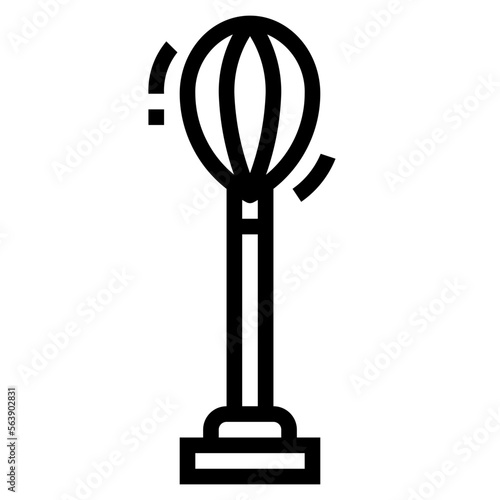 punching ball line icon style