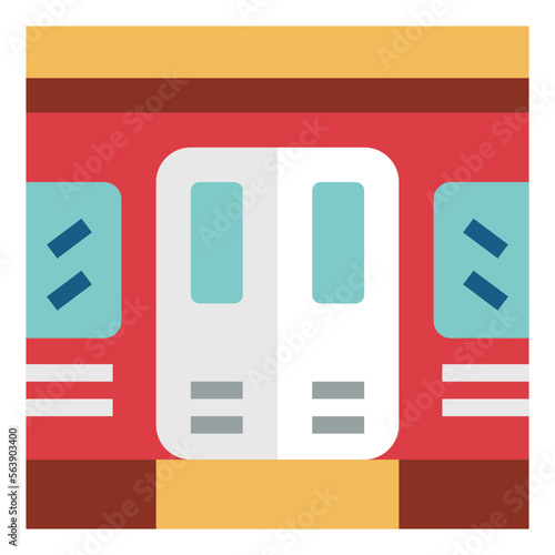 door flat icon style