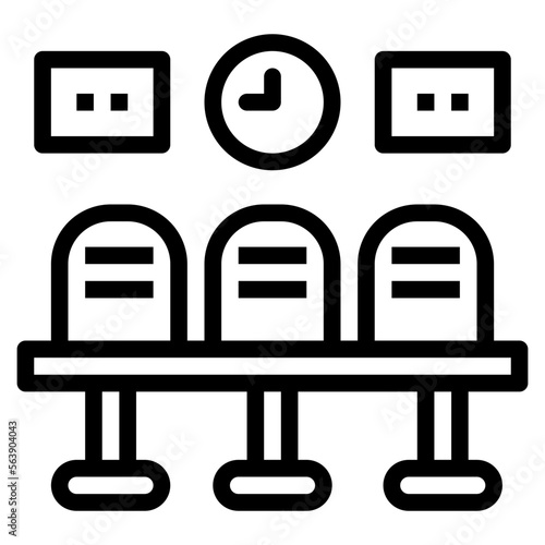 waiting room line icon style