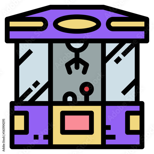 game center filled outline icon style