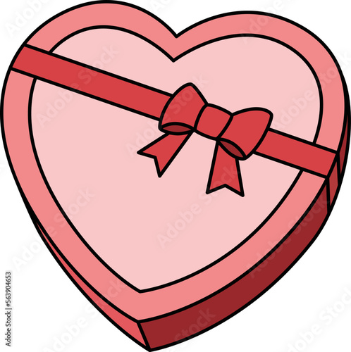 単品バレンタインイラスト プレゼント(ハート型)