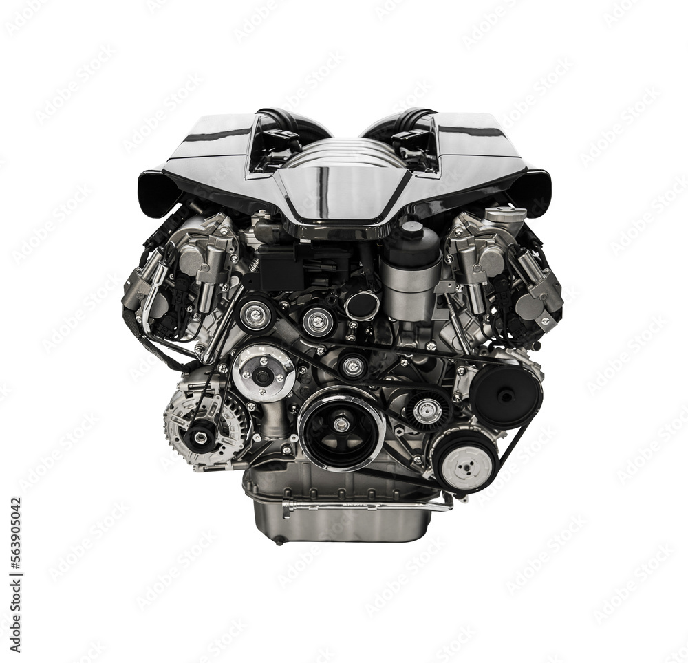 Fototapeta premium Car engine. Concept of modern car engine isolated on transparent background.