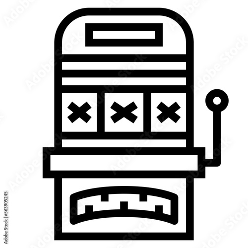 lottery game line icon style
