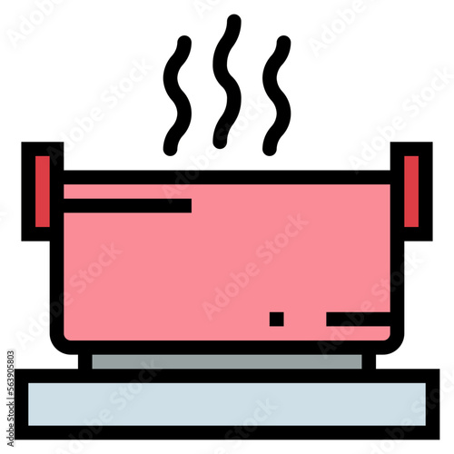 stew filled outline icon style