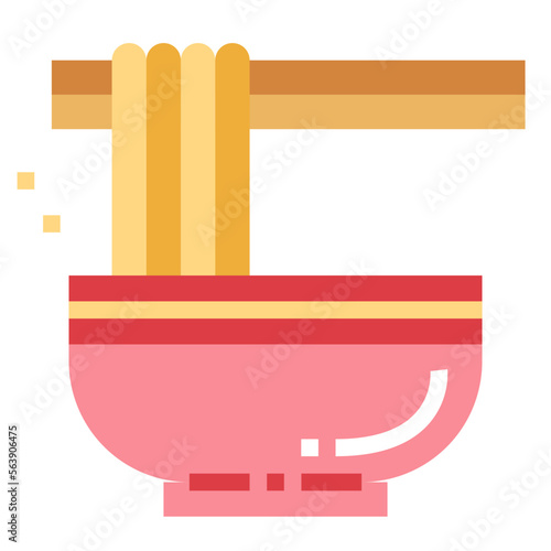 noodles flat icon style